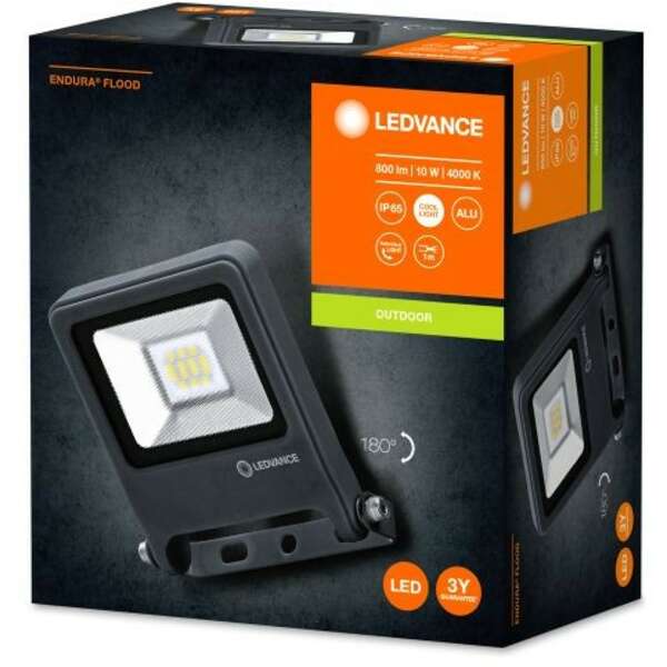 LEDVANCE  LED reflek EnduraFlood 10W 4000k t. siva