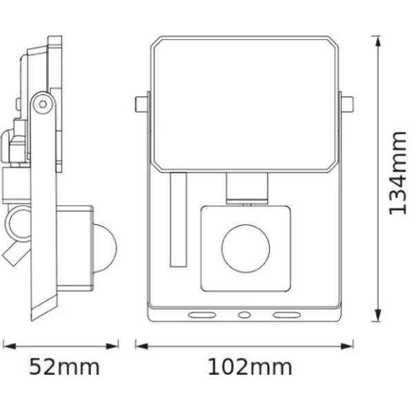 OSRAM  FL reflektor LUX senzor 10W 4000K IP65 crni