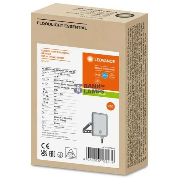LEDVANCE Reflektor  Essential Sensor 10W 6500K crni