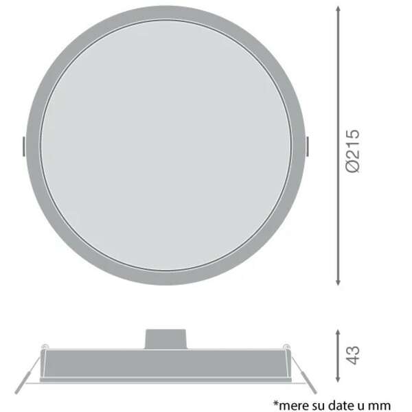 LEDVANCE  LED Ugradna svetiljka IP44 215mm 30W 4000K