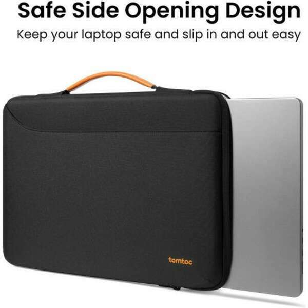 TOMTOC DEFENDER A22 LAPTOP BRIEFCASE BLACK 13