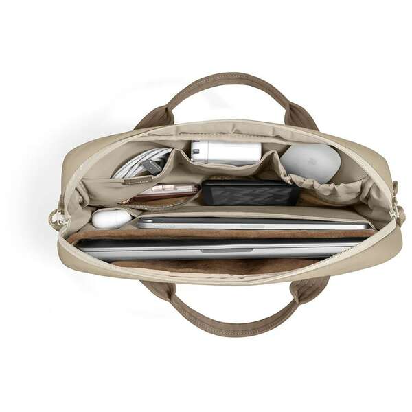 TOMTOC TERRA A28 LAPTOP HANDBAG NATURAL SAND 16
