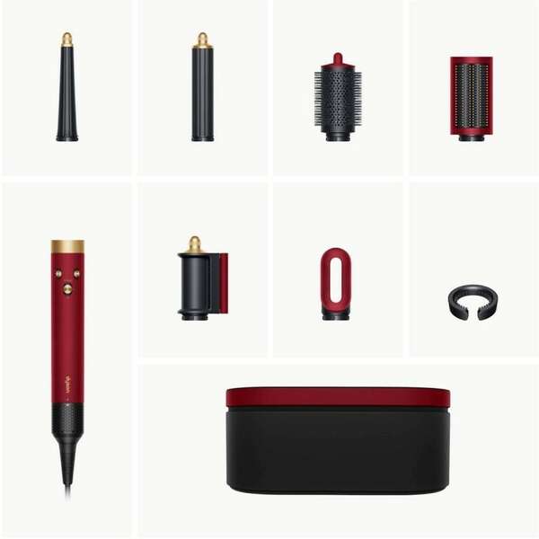 DYSON Airwap 596926 Red Velvet/Gold Straight + Wavy Styler 