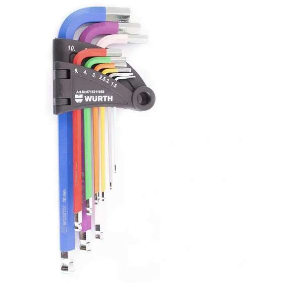 WURTH Set imbus kljuceva u boji, 1,5 - 10, 9 kom