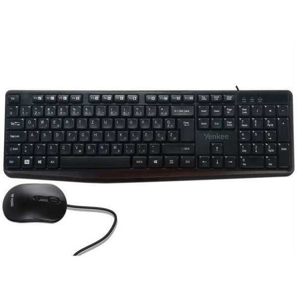 YENKEE YKM 1007 YU Crna Tastatura + Mis