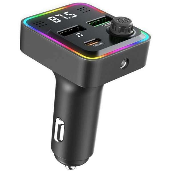 KETTZ FM Transmiter i Punjac Paya – 2×USB QC3.1 + Type-C, LED