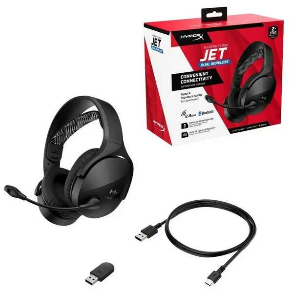 HYPERX Cloud Jet Wireless Black AJ0T1AA Gejmerske Slušalice