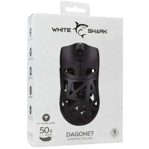 WHITE SHARK WGM 5019 DAGONET, BT/Wireless Mouse Black
