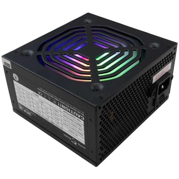 WHITE SHARK GPSU W500F CAPTAIN - 3, 500W 80 + RGB, PC Power