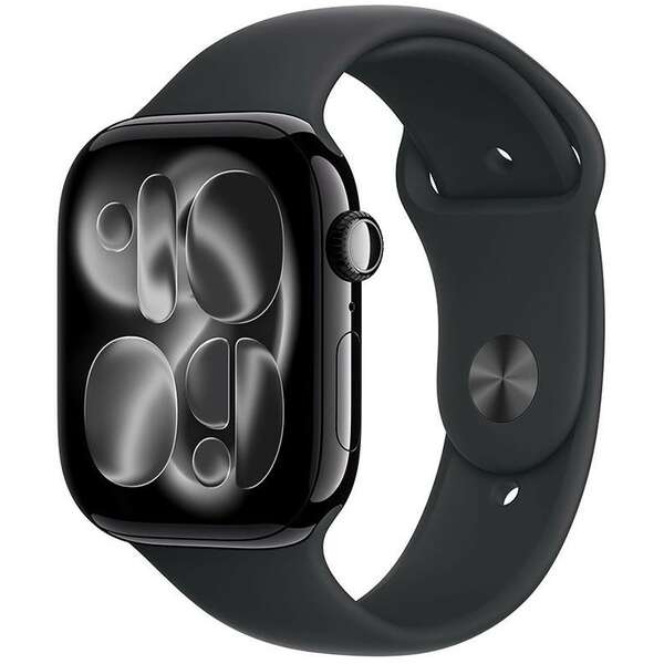 APPLE Watch S11 Cellular 42mm Jet Black Aluminium Case with Black Sport Band - S/M mf834rk/a