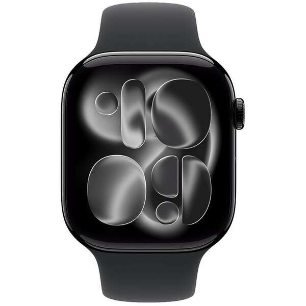 APPLE Watch S11 Cellular 42mm Jet Black Aluminium Case with Black Sport Band - S/M mf834rk/a