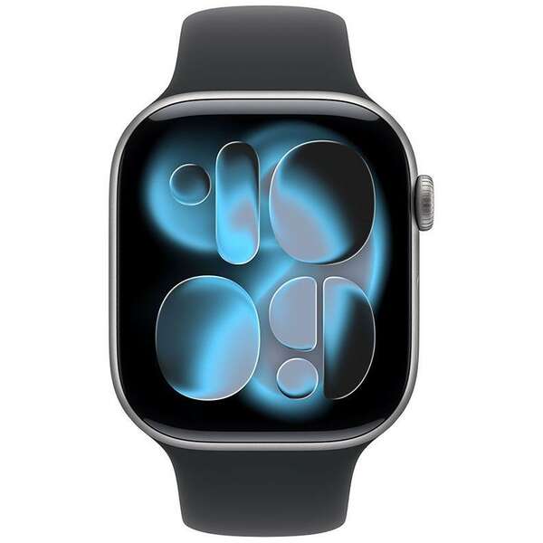 APPLE Watch S11 Cellular 42mm Space Grey Aluminium Case with Black Sport Band - S/M mf8a4rk/a