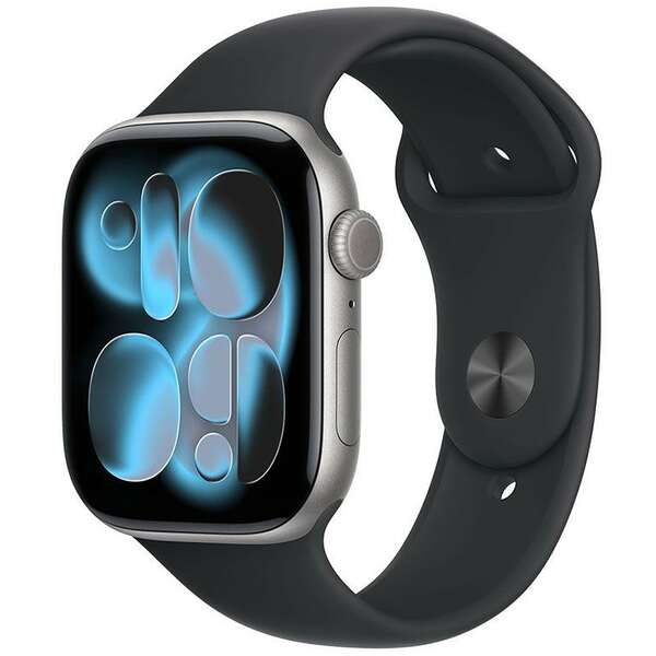 APPLE Watch S11 Cellular 42mm Space Grey Aluminium Case with Black Sport Band - M/L mf8c4rk/a