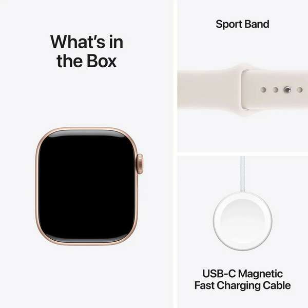 APPLE Watch S11 Cellular 42mm Rose Gold Aluminium Case with Light Blush Sport Band - M/L mf8f4rk/a