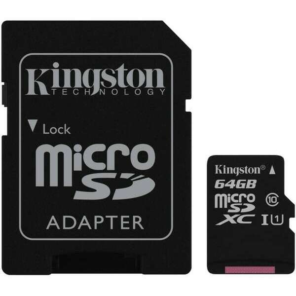 KINGSTON MICRO SD 64GB SD adapter SDC10G2/64GB