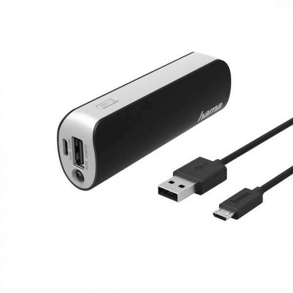 HAMA Powerbank PIPE 2600mAh crno sivi 173223