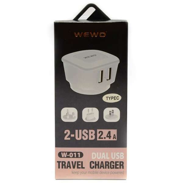 WEWO W011 2XUSB 2400mA type C USB cable