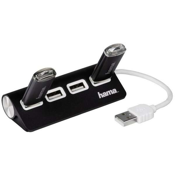 HAMA USB 2.0 HUB 1:4 crni