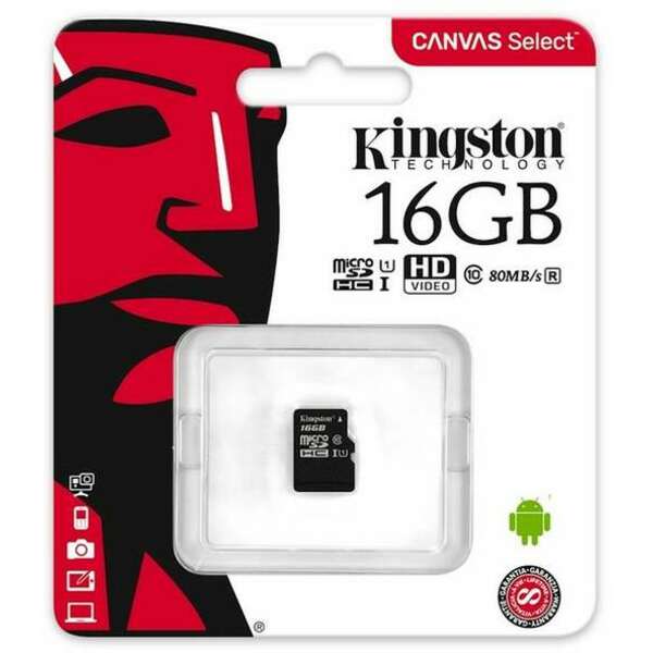 KINGSTON CANVAS SDCS/16GBSP