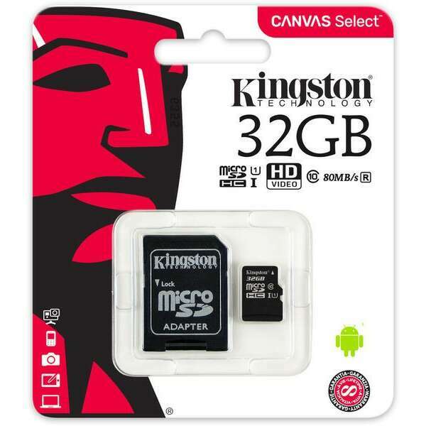 KINGSTON Mikro SD 32GB Canvas CL10