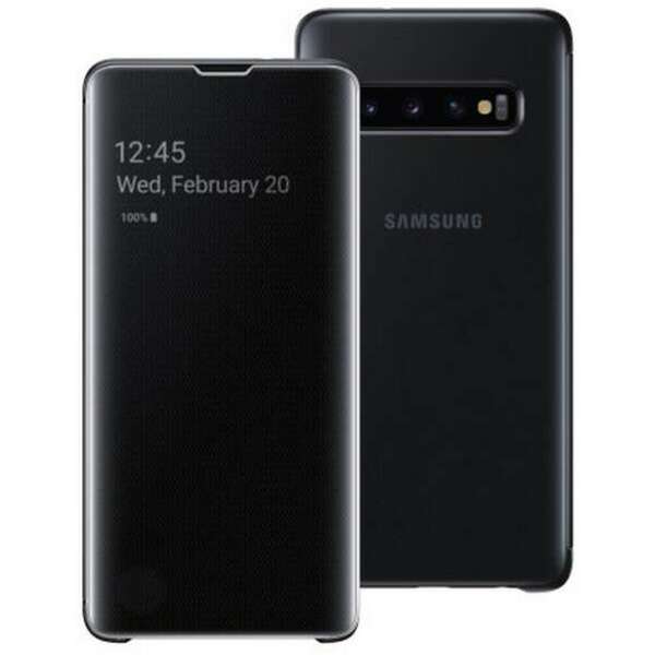 Samsung crna-Clear View stojeca futrola S10 