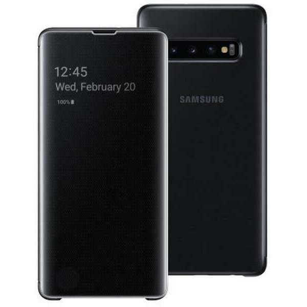 Samsung Clear-View stojeca futrola S10+ crna