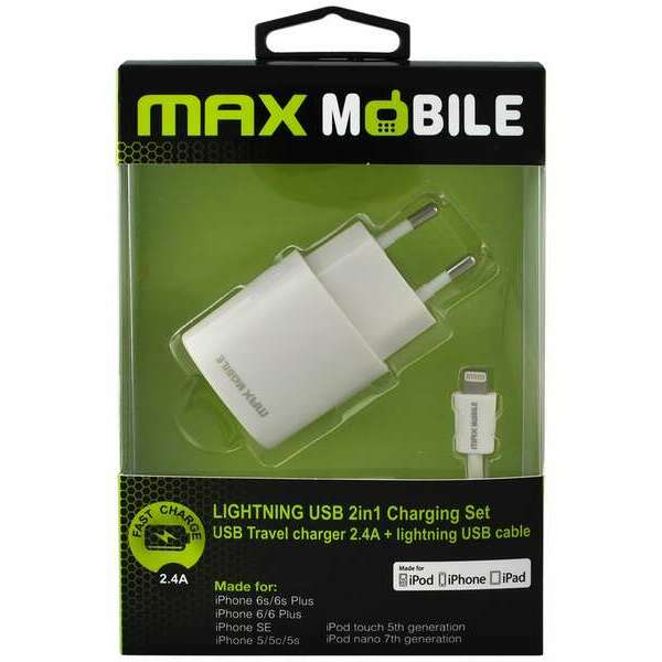 MAX MOBILE IPHONE 5/6/7, iPad 2.4A MFI Apple
