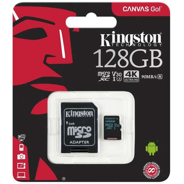 KINGSTON SDCG2/128GB UHS U3 + ADAPTER