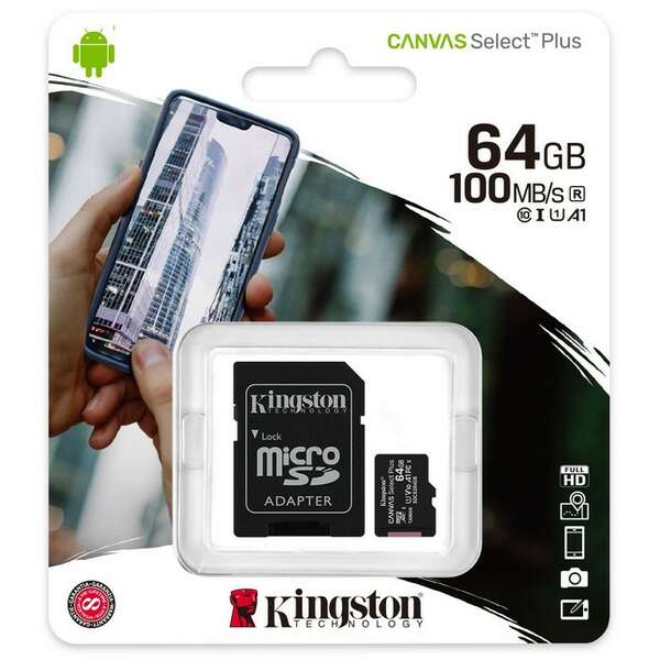 KINGSTON SDCS2/64GB UHS 1 + ADAPTER