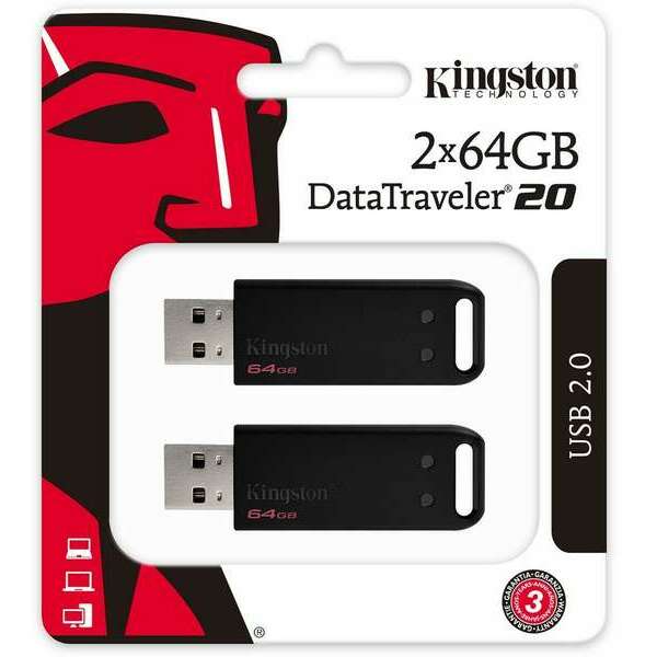 KINGSTON DT20/64GB-2P dvopak 