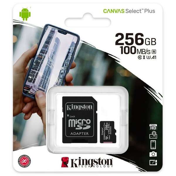 KINGSTON SDCS2/256GB CL10 + ADAPTER