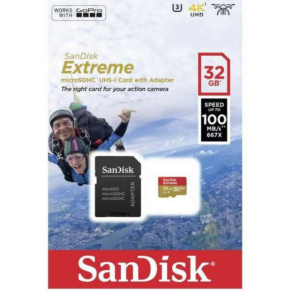SANDISK SDHC 32GB V30 UHS-I U3+ SD Adap.