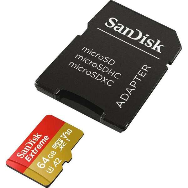 SANDISK SDXC 64GB SD Adapter 160MB/s A2