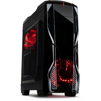Intertech Case Atx K1 Red W O Psu Racunarske Komponente