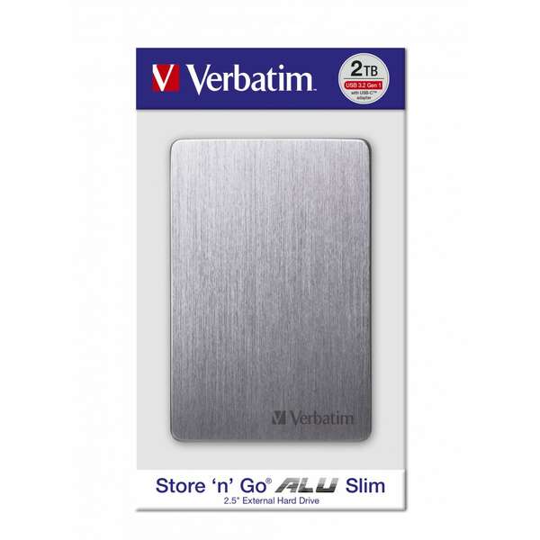 Verbatim Alu Slim HDD 2TB Grey 53665