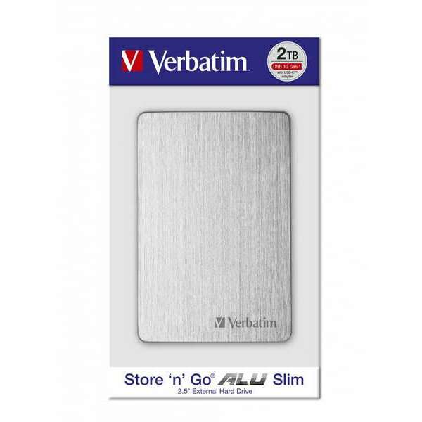 Verbatim Alu Slim HDD 2TB Silv 53666