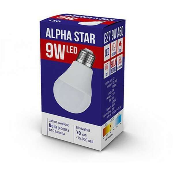 ALPHA STAR E27 9W NB 10 kom