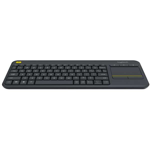 LOGITECH K400 PLUS WIRELESS TOUCH KEYBOARD BLACK YU