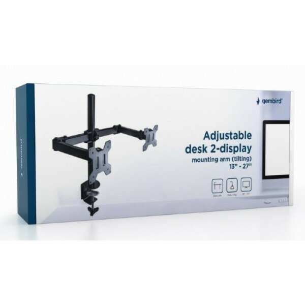 GEMBIRD MA-DF2-01 PODESIVI DUPLI STONI DRZAC ZA MONITOR
