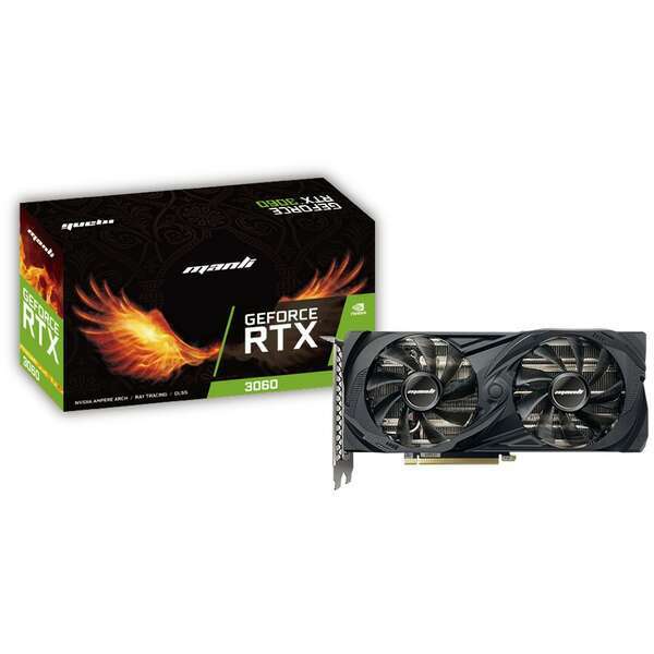 Manli RTX 3060 Twin 12Gb GDDR6 HDMI/DPx3