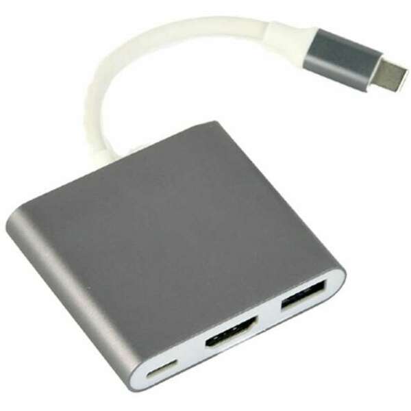 GEMBIRD A-CM-HDMIF-02-SG USB TYPE-C MULTI ADAPTER 