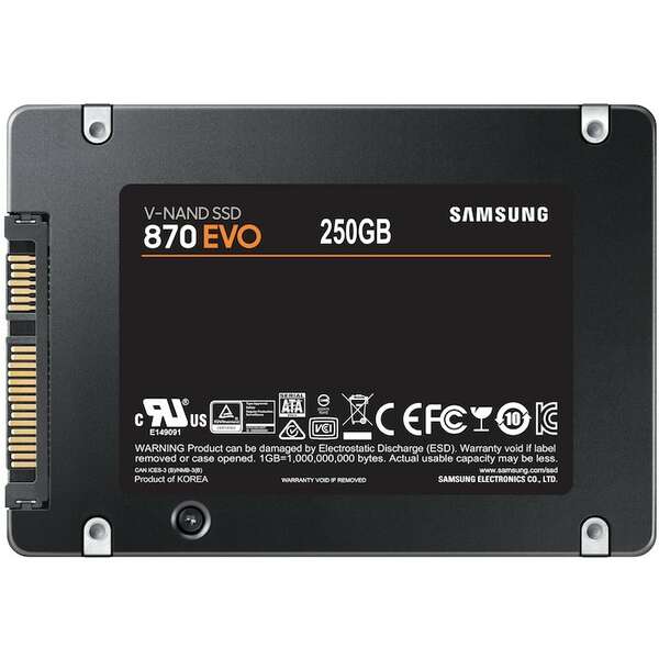 SAMSUNG SSD 250GB 870 EVO SATA III MZ-77E250B