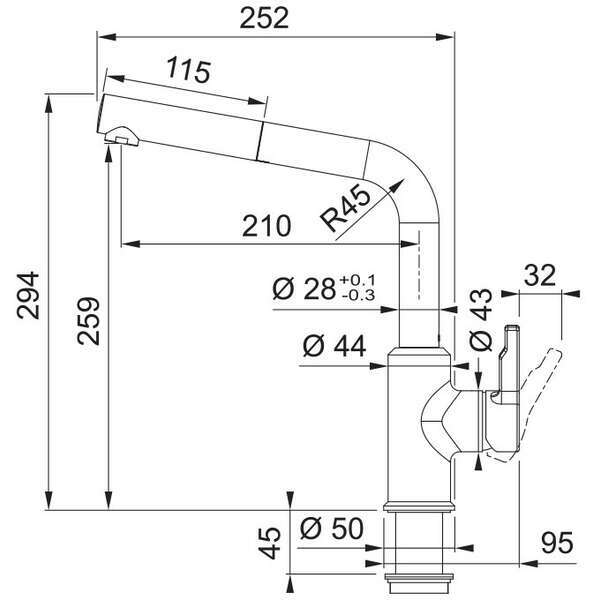 FRANKE URBAN-D CRNA MAT 115.0627.523