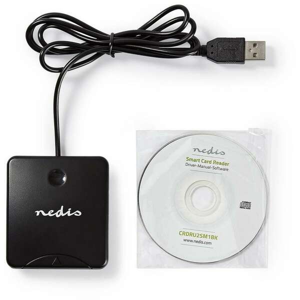 NEDIS CRDRU2SM1BK SMART CARD READER USB 2.0 