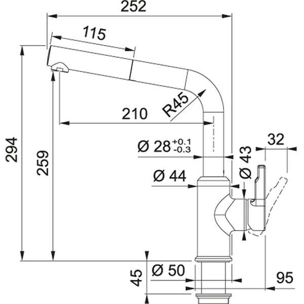 FRANKE URBAN-D GLECER BELA 115.0595.088