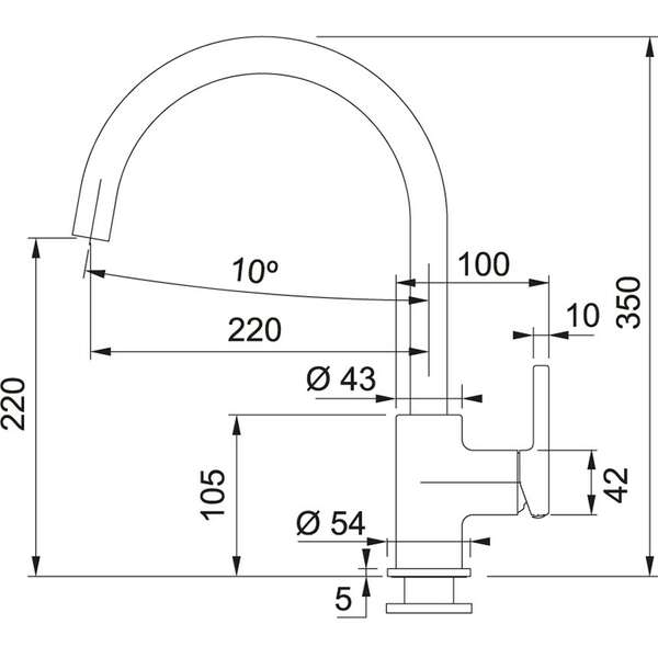 FRANKE LINA-XL CRNA MAT 115.0626.019