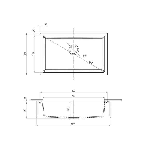 DEANTE ZQA A10D CORDA UNDERMOUNT 80/AL