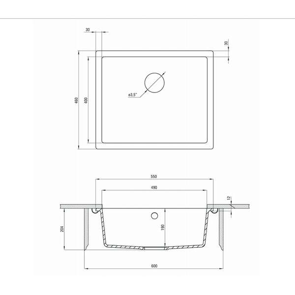 DEANTE ZQA S10C CORDA UNDERMOUNT 55/MGR