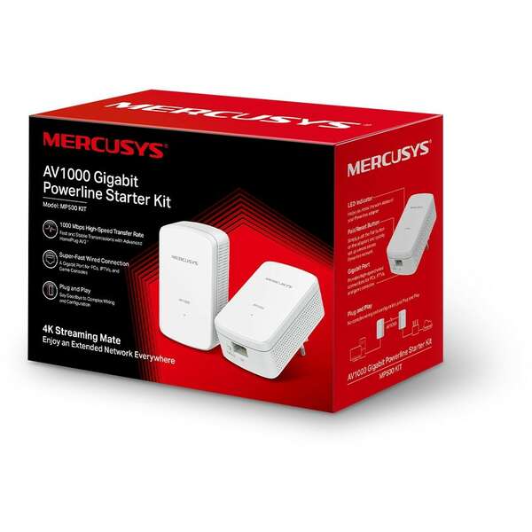 Mercusys MP500 KIT AV1000 Gigabit Powerline Starter Kit