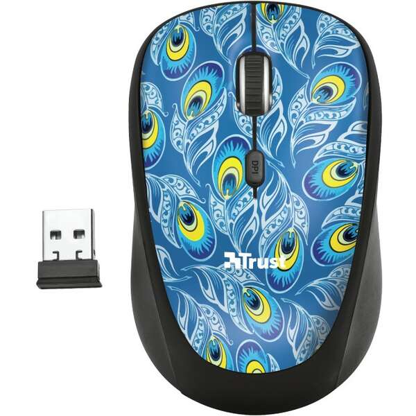 TRUST YVI Wireless Mouse peacock